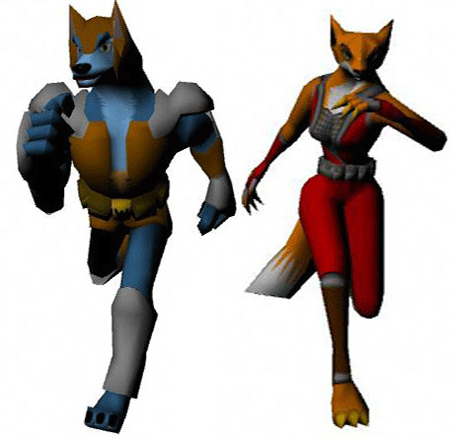 In game models for Monster Dungeon - Wolf and Fox NPC